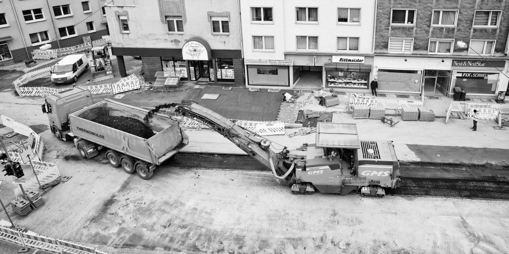 Baumaßnahme an der Hattinger Straße in Bochum