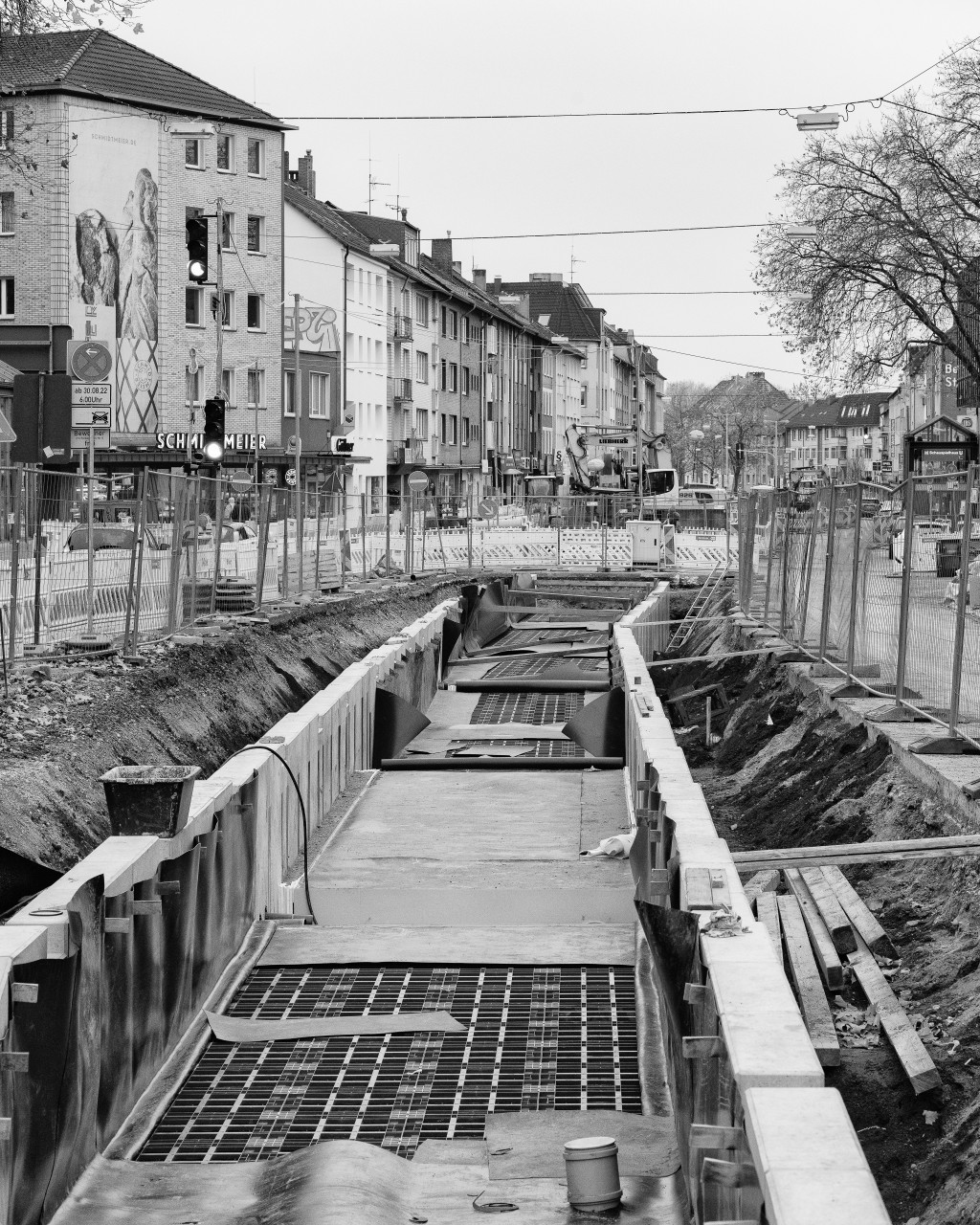 Baustelle Hattinger Straße - Blick stadtauswärts