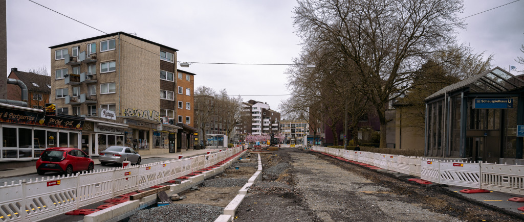 Baustelle an der Hattinger Straße.