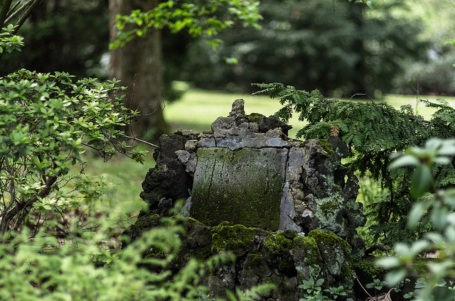 decayed grave stone