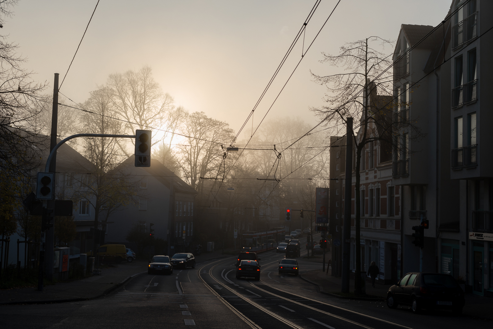 Hattinger Straße im Nebel